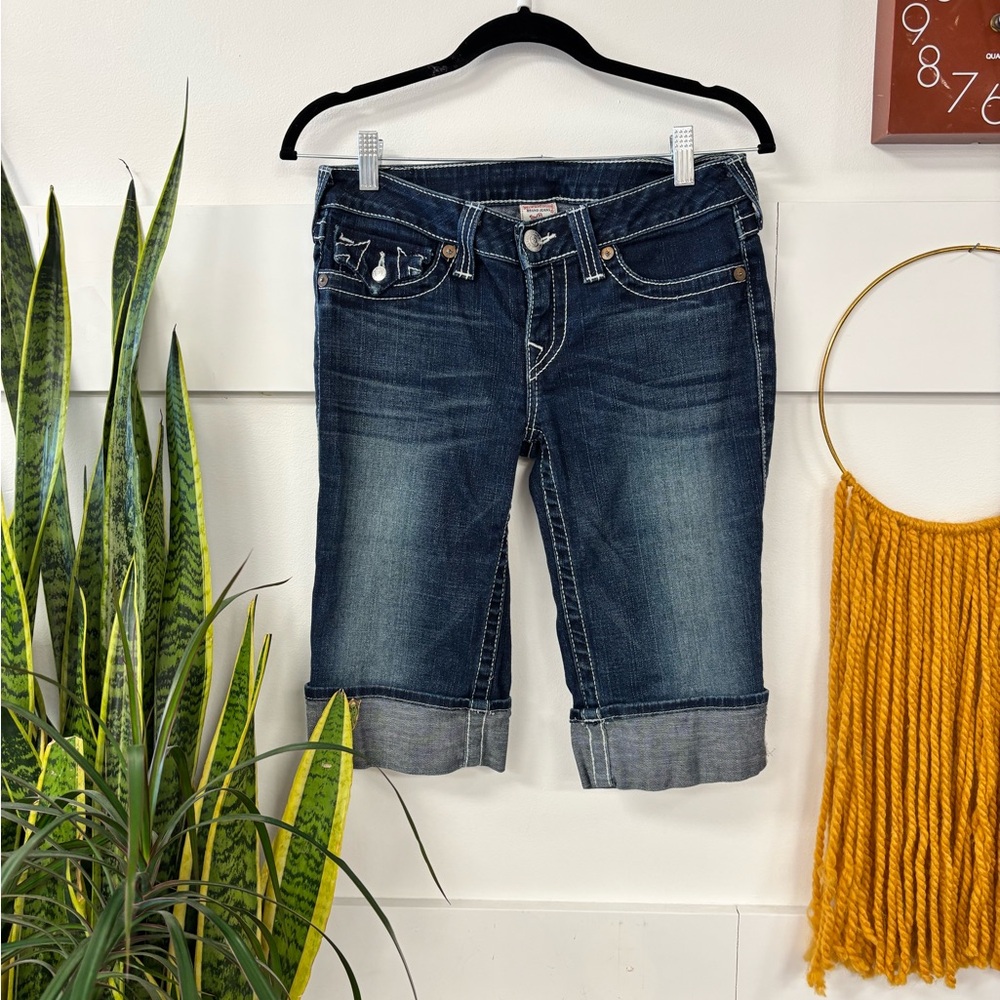 True Religion Indigo Denim Shorts